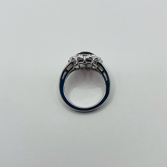 Rhodium Plated Black Ring - Picture 6 of 6